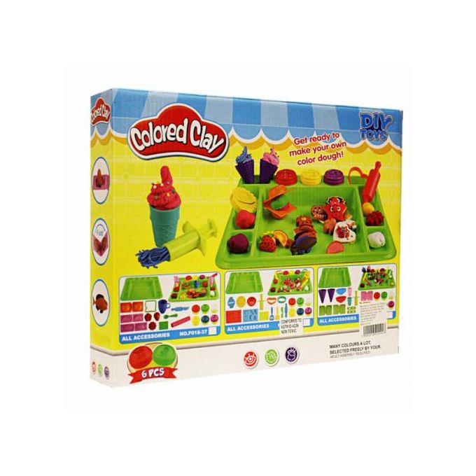 Colored clay 6 pièces