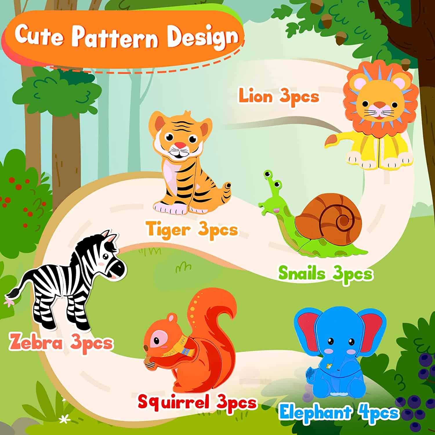 Puzzles animaux en bois Puzzles animaux en bois