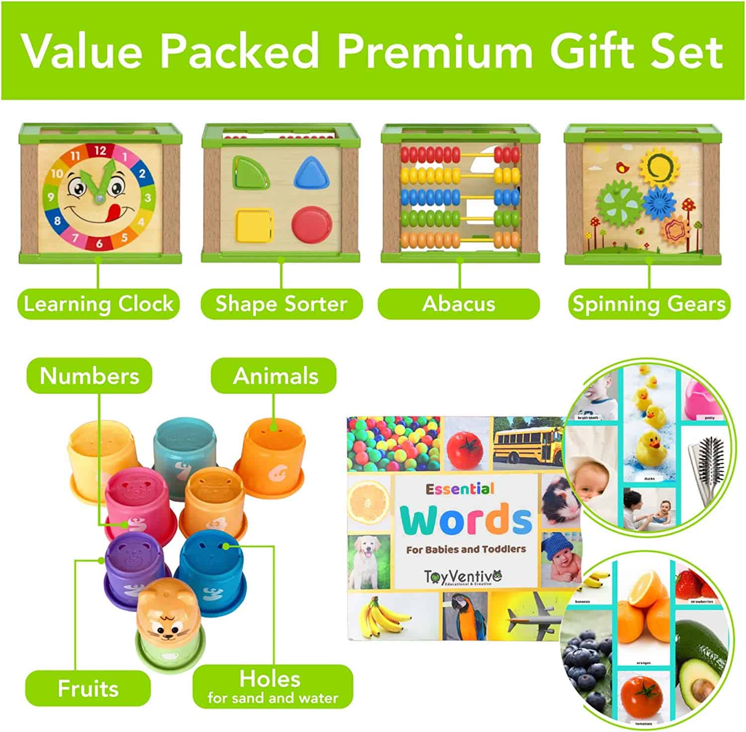 Cube d'activité en bois 5 EN 1