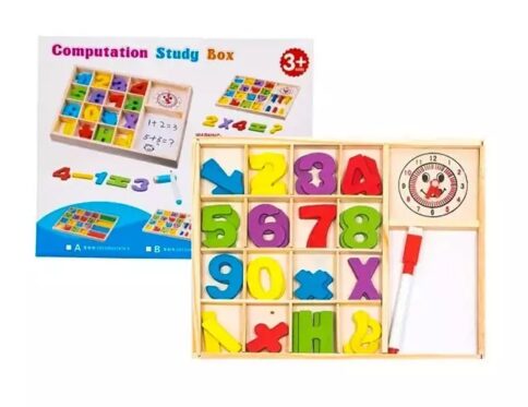 Boîte d'apprentissage en bois Tickles avec horloge